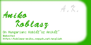 aniko koblasz business card